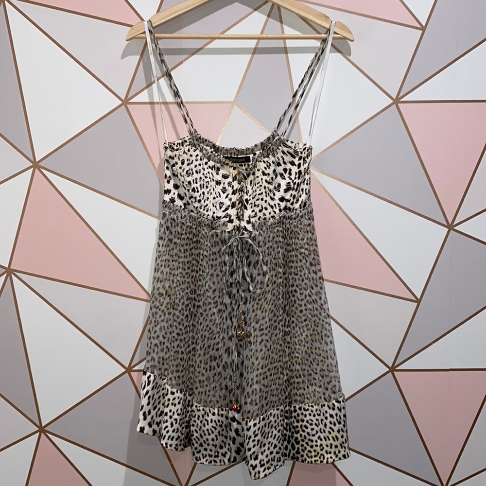 Roberto Cavalli Leopard Print Mini Dress
